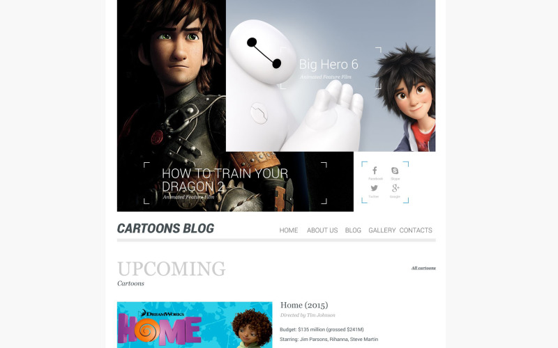 Cartoons Blog WordPress Theme 55416 TemplateMonster