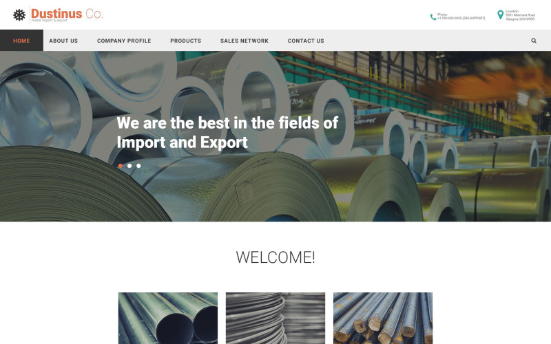 Dustinus Co Website-Vorlage