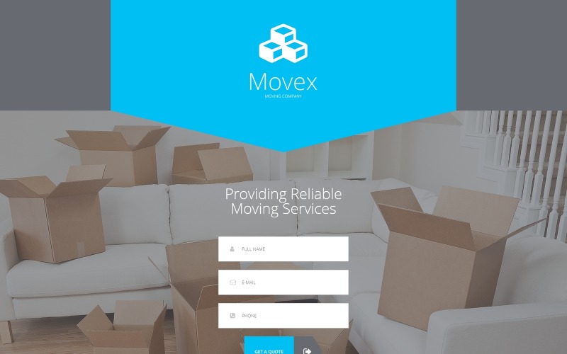 Movex - Firma przeprowadzkowa Nowoczesny szablon strony docelowej HTML