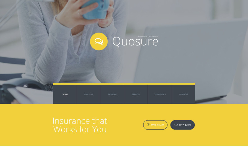 шаблон сайта quosure