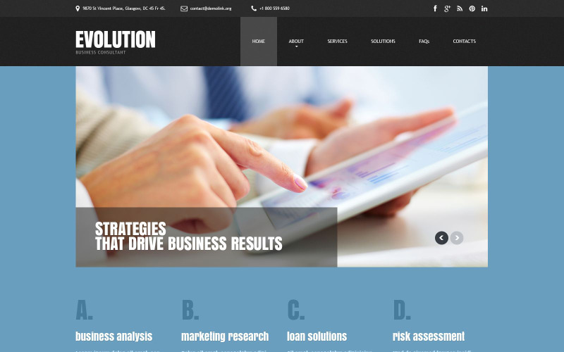 Responsive Website-Vorlage für Unternehmen und Dienstleistungen