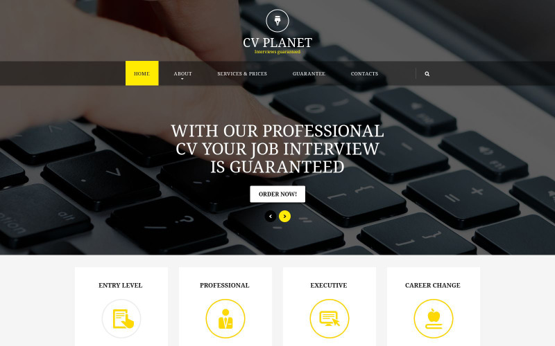 Sjabloon voor responsieve website van beleggingsmaatschappij