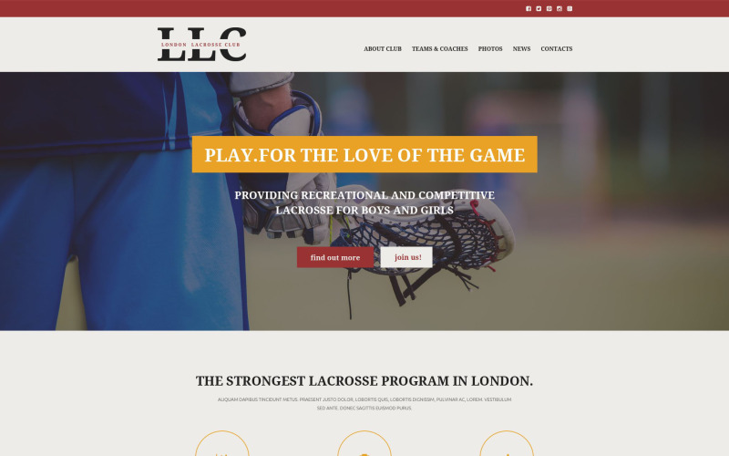 Sport responsieve websitesjabloon