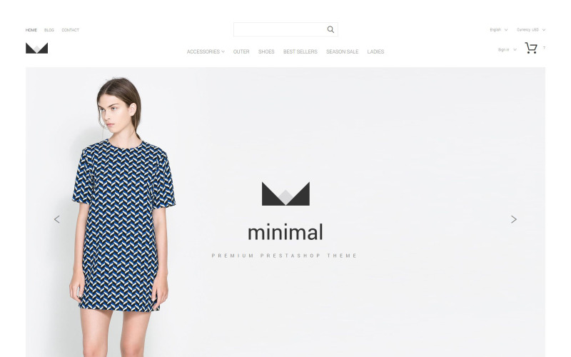 Tema mínimo de PrestaShop