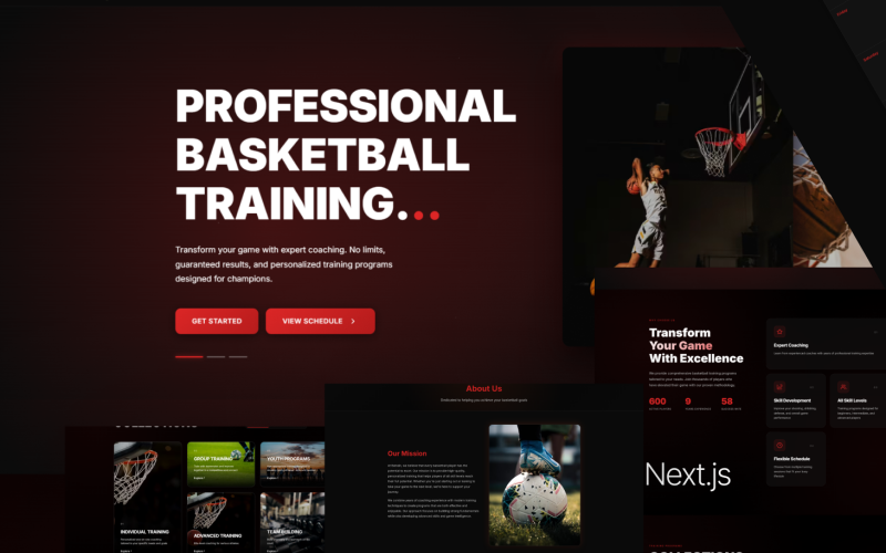 BATRAIN - Premium Basketball Training & Coaching Template | Next.js