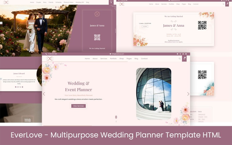 EverLove - Multifunctionele bruiloftplanner sjabloon HTML