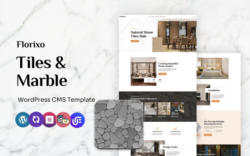 florixo - Tema multipropósito para WordPress Elementor de mármol y azulejos