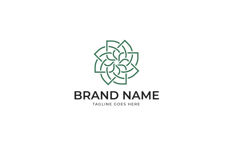 Elegant blommig logotypdesignmall