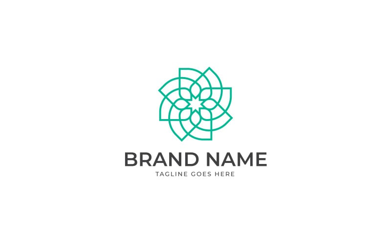 Elegant blommig logotypdesign