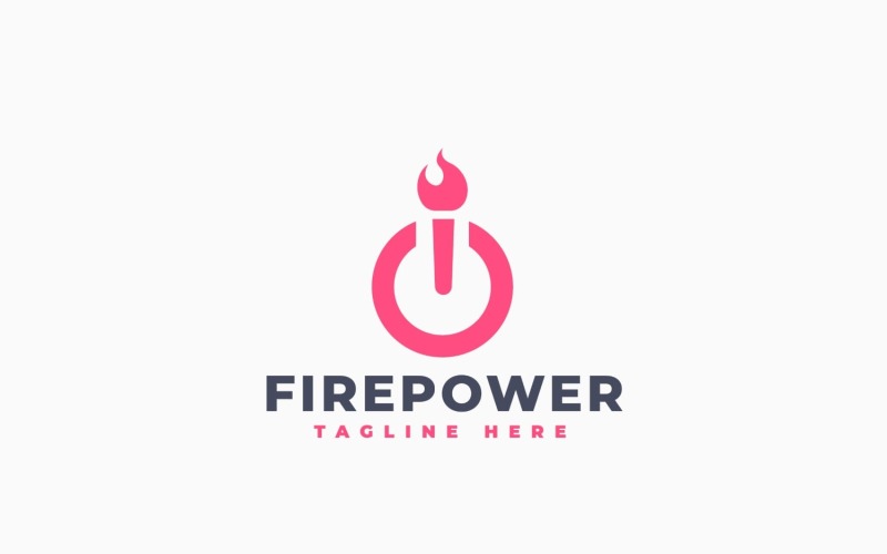 Modèle de logo Fire Power