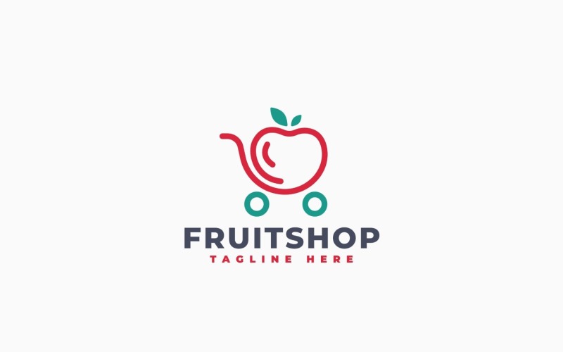 Modello di progettazione del logo del negozio di frutta