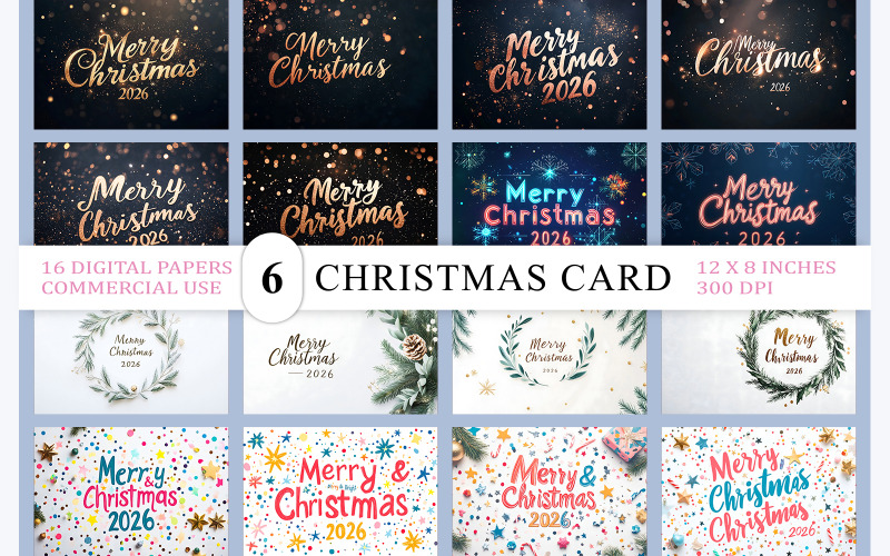 Weihnachtskarten-Set 2026 | Elegantes Weihnachtskarten-Set