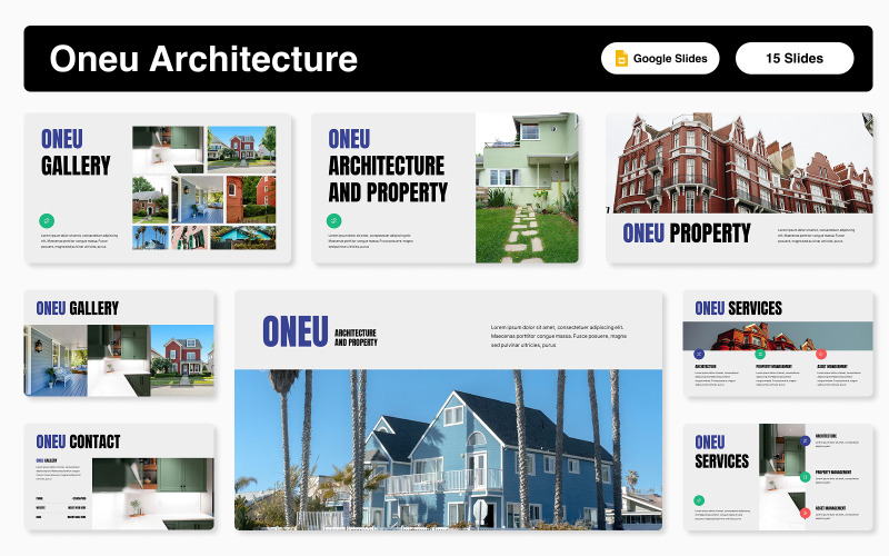 Modelo de Apresentação do Google para Arquitetura e Imóveis