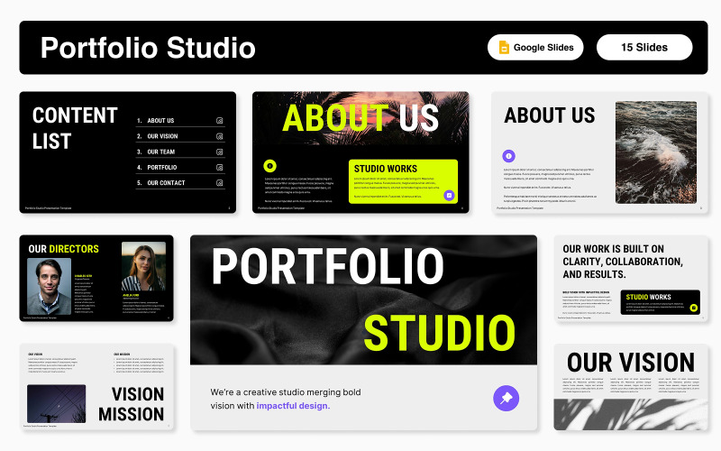 Prezentacja Google Slides w Portfolio Studio
