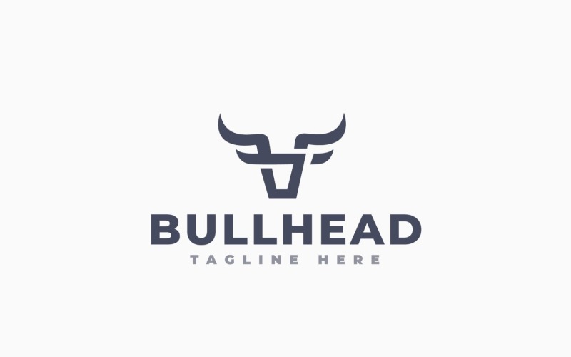 Návrh šablony loga silné býčí hlavy