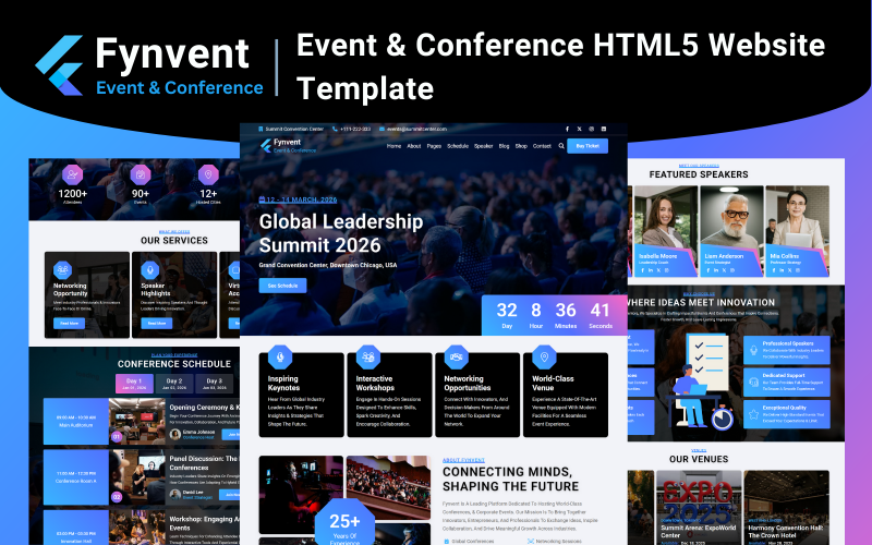 Fynvent – HTML5-webbmall för evenemang och konferenser