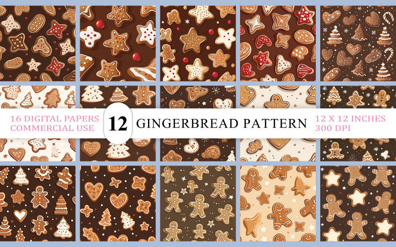 Süßes Lebkuchen-Weihnachtsmuster-Set | Lebkuchenmann & Weihnachtsleckereien-Musterpaket