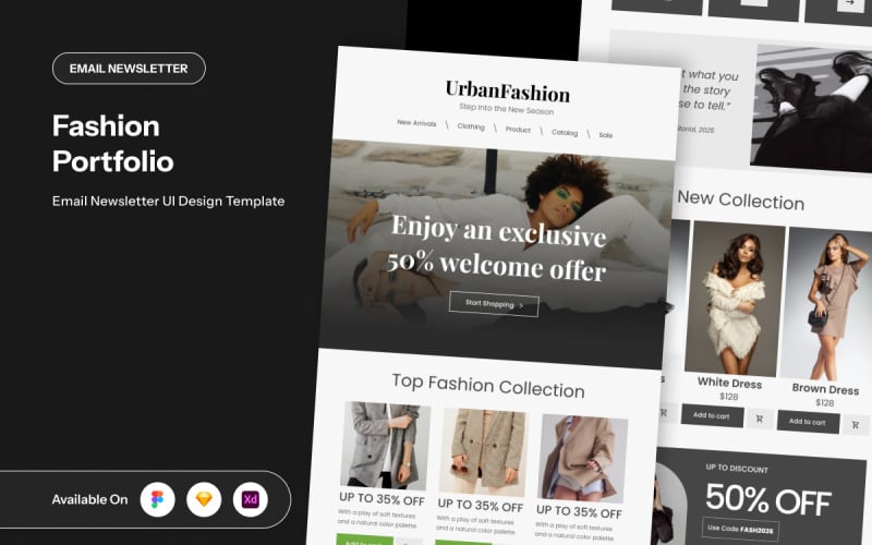 时尚风格电子邮件简讯