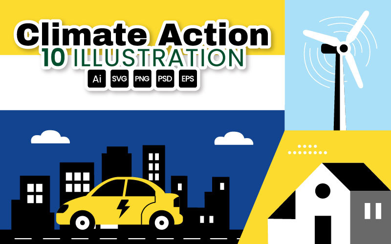10 Illustration av klimatåtgärder