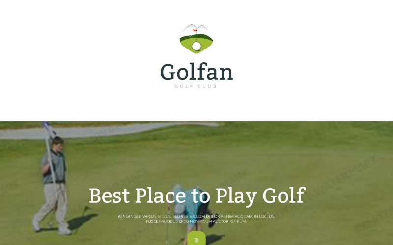 Адаптивний шаблон цільової сторінки для гольфу