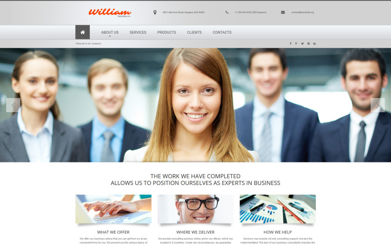 шаблон business &amp; services moto cms 3