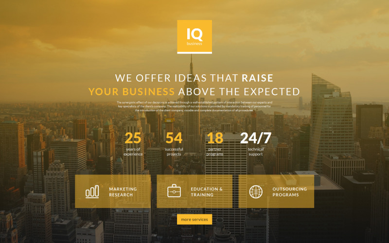 шаблон business &amp; services moto cms 3