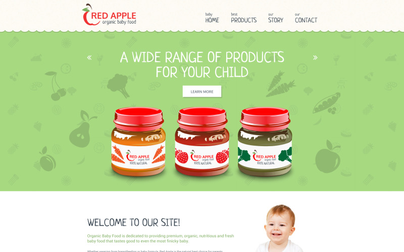 Червоне яблуко веб-сайт шаблон