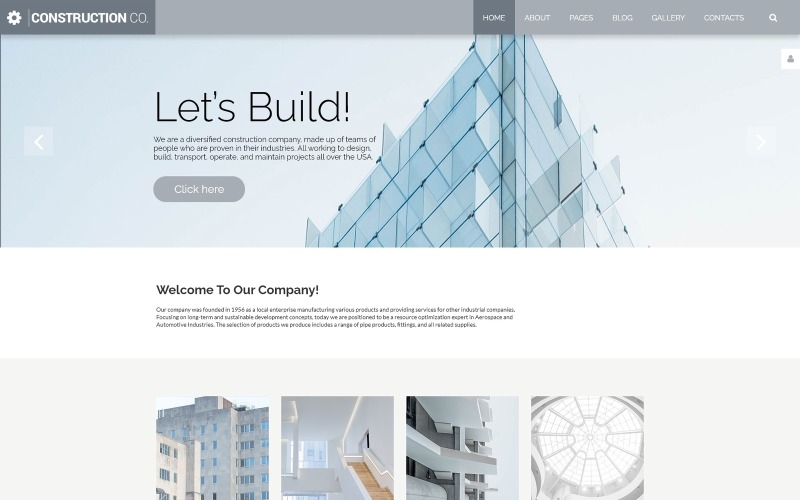 Construction Co. - Construtora Modelo Multipage Corporative Joomla
