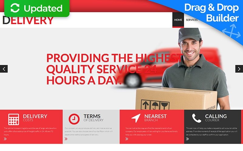 службы доставки moto cms 3 шаблон