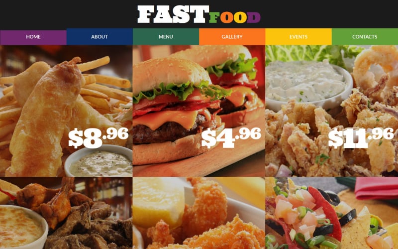 Fast Food Restaurant Moto CMS 3 Template