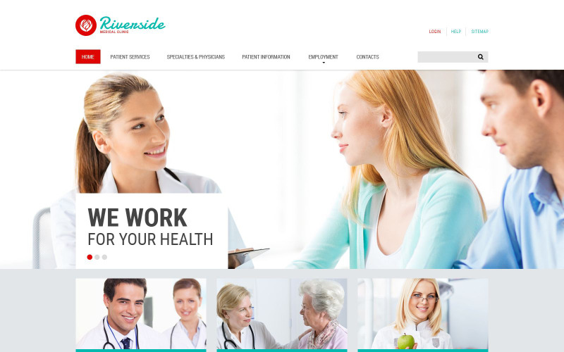 Medizinisch ansprechende Website-Vorlage