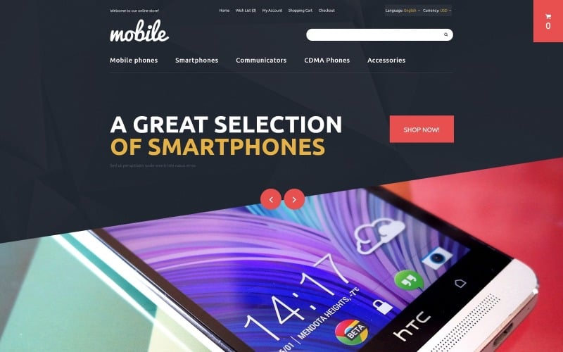Mobile OpenCart Template