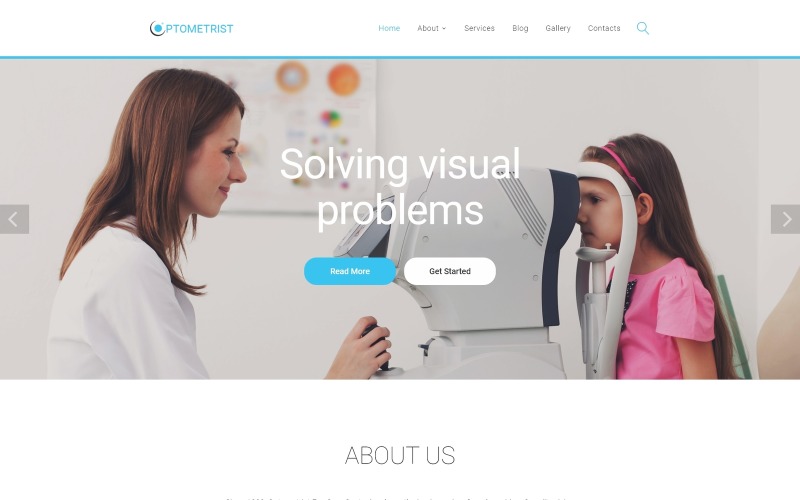 Optometrist - Tıbbi Klinik Duyarlı Temiz HTML Web Sitesi Şablonu