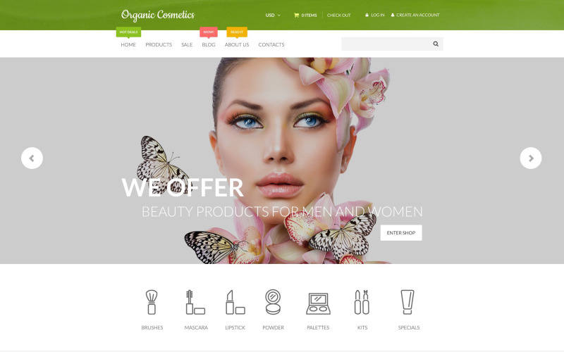 Organic Cosmetics Shopify Theme