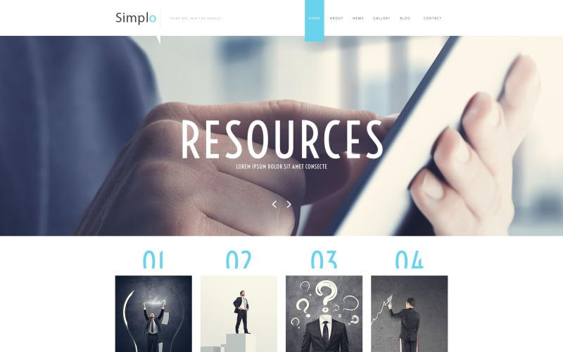 Responsiv webbplatsmall för företag och tjänster