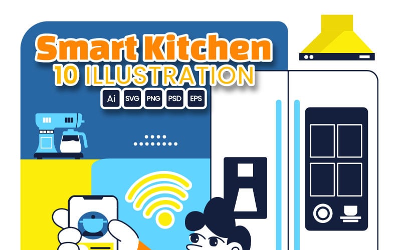 10 chytrých kuchyňských spotřebičů ilustrace