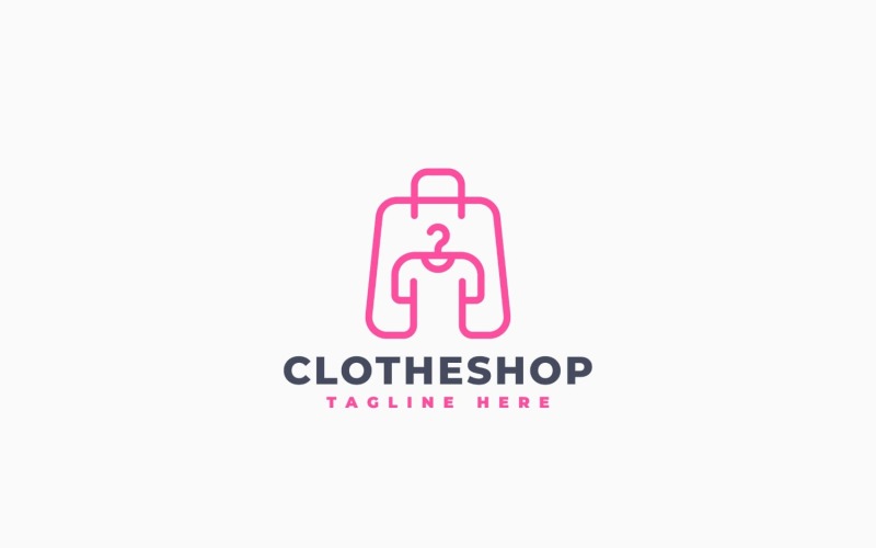 Klädbutikslogotypmalldesign