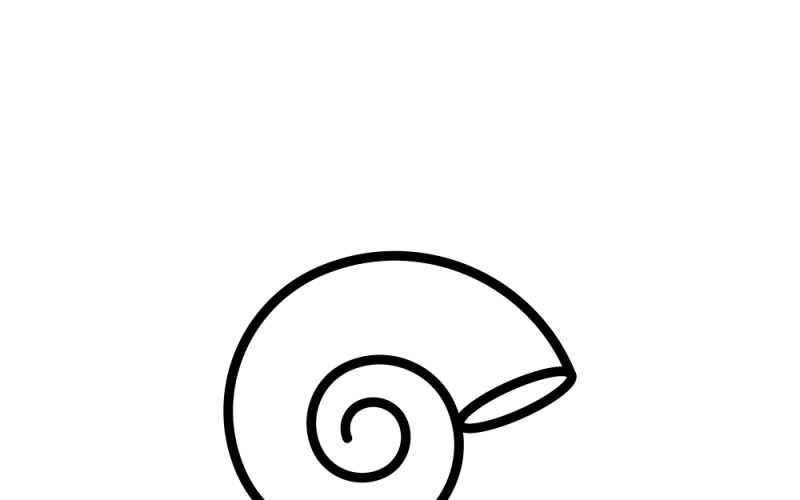 Раковина виноградной улитки, изолированная, белая.