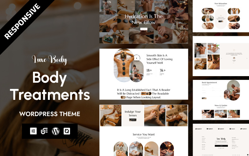 Luxe Body - Šablona WordPress Elementor pro lázně, wellness a masáže