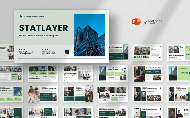 Statlayer - PowerPoint-mall för affärsstatistik