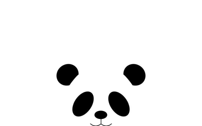 Journal de tête de panda minimaliste
