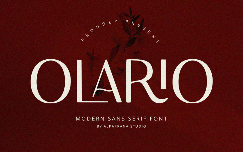Olario - Modern schreefloos lettertype
