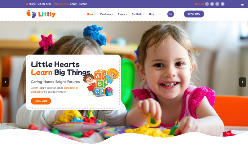 Littly – шаблон Joomla для дитячого садка та початкової школи