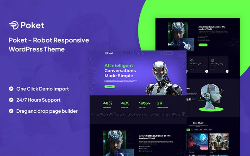 Pocket - AI 机器人 WordPress 主题