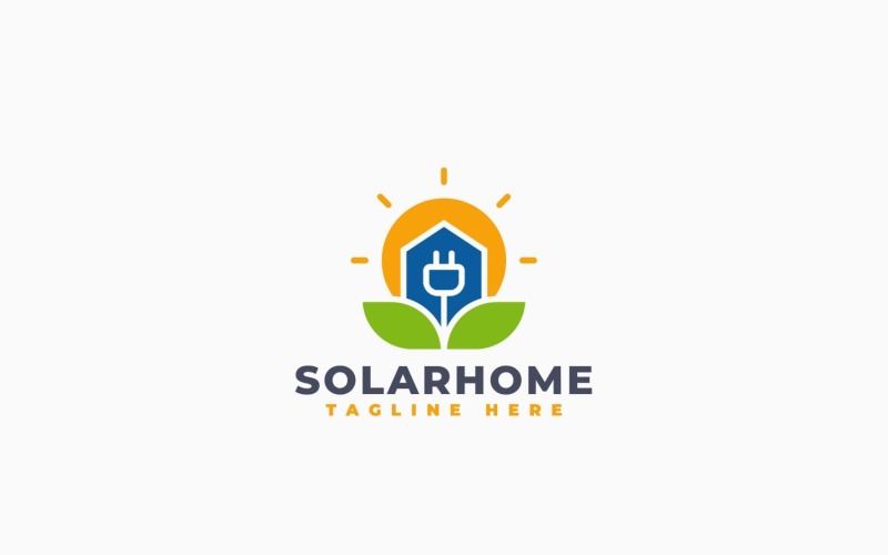 Projekt szablonu logo domu solarnego