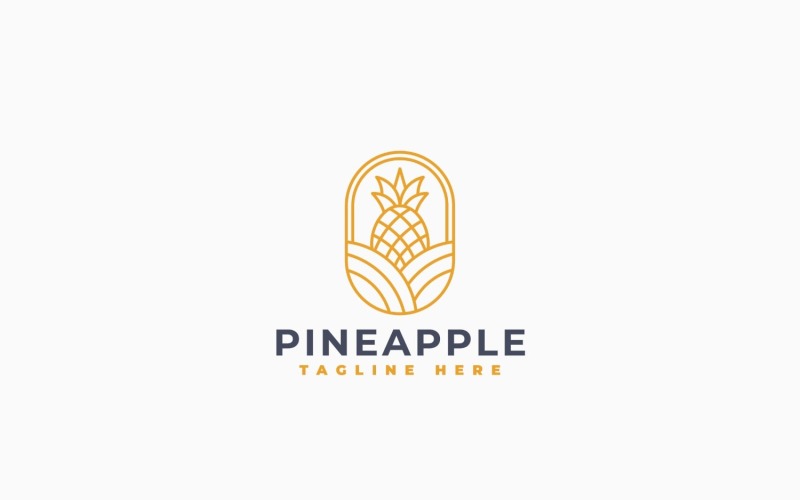 Шаблон дизайну логотипу фруктів ананаса