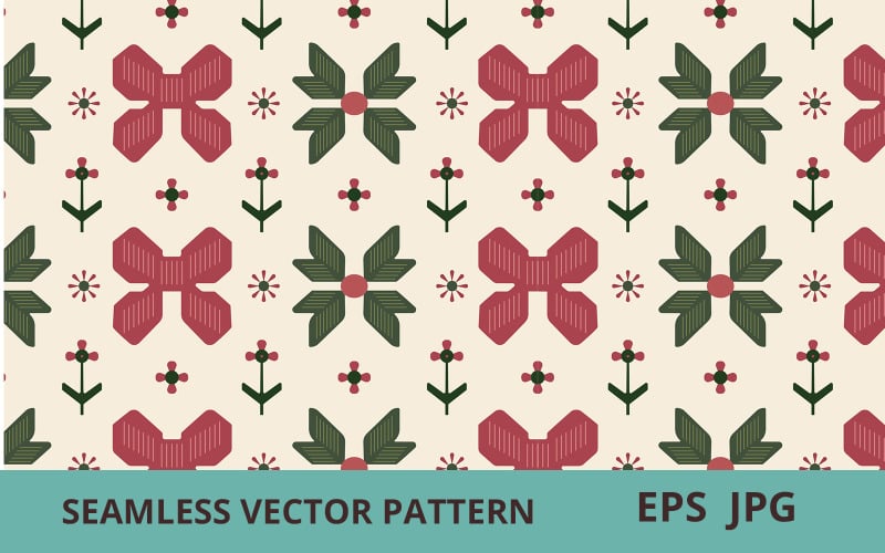 Nahtloses Vektormuster im skandinavischen Folk-Blumenmuster