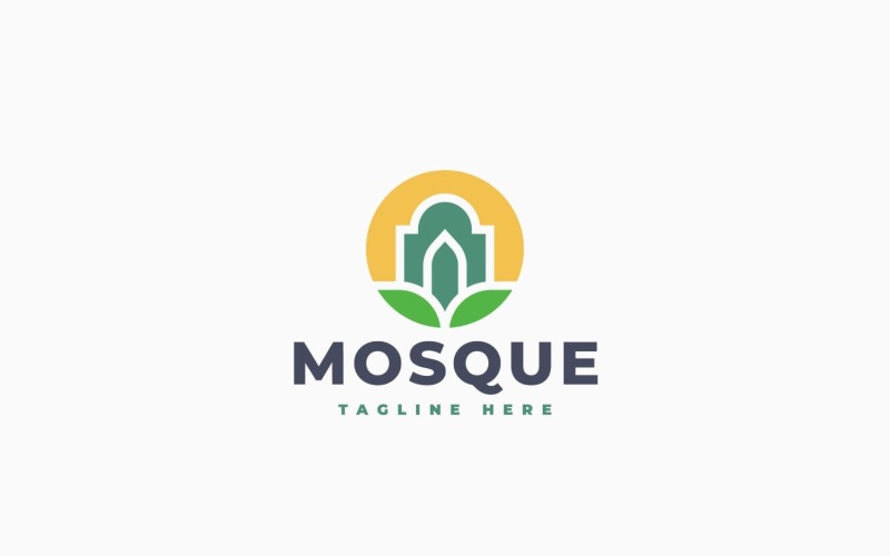 Sjabloonontwerp voor het logo van de Groene Moskee