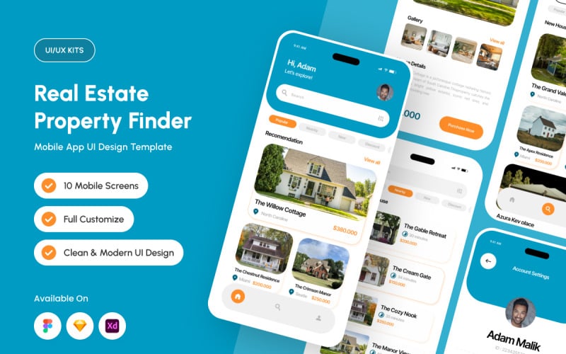 Homedge - Mall för app för fastighetssökning
