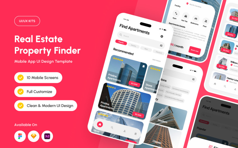 Renthive - Mall för app för fastighetssökning